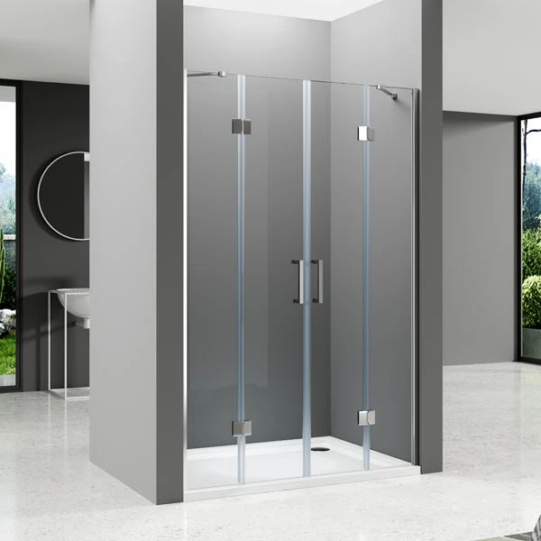Shower Screen With 2 Doors Tempered Glass